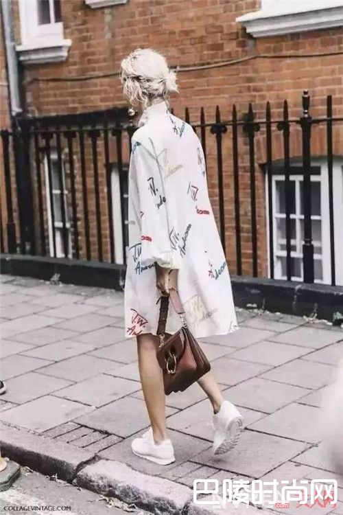 小白鞋+衬衫裙介绍_最舒适最时髦的穿搭 还是得小白鞋