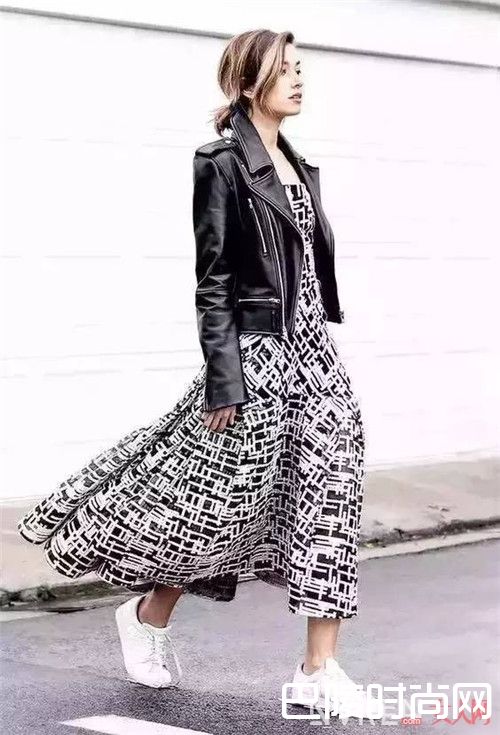 小白鞋+连衣裙介绍_最舒适最时髦的穿搭 还是得小白鞋