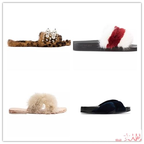 毛绒凉拖如何搭配？_拖鞋是居家之物？潮流的人都把它们穿出门了！