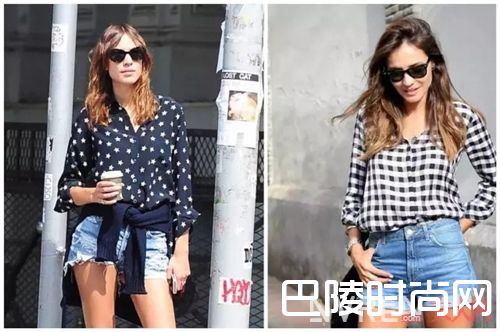 牛仔短裤与衬衫如何搭配？_满足你夏天的所有造型 只需要这一条百搭的裤子！