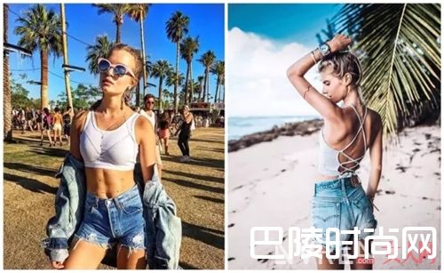 牛仔短裤与背心/吊带如何搭配？_满足你夏天的所有造型 只需要这一条百搭的裤子！