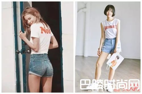 牛仔短裤与T恤如何搭配?_满足你夏天的所有造型 只需要这一条百搭的裤子!