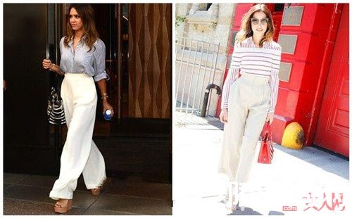 白色阔腿裤介绍_谁说小白裤是禁区？搭配好分分钟上天