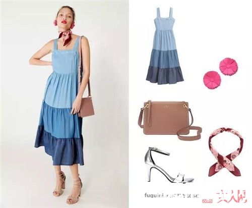 红色配饰+牛仔单品_今夏我最潮 4组告别路人感让你时髦一夏