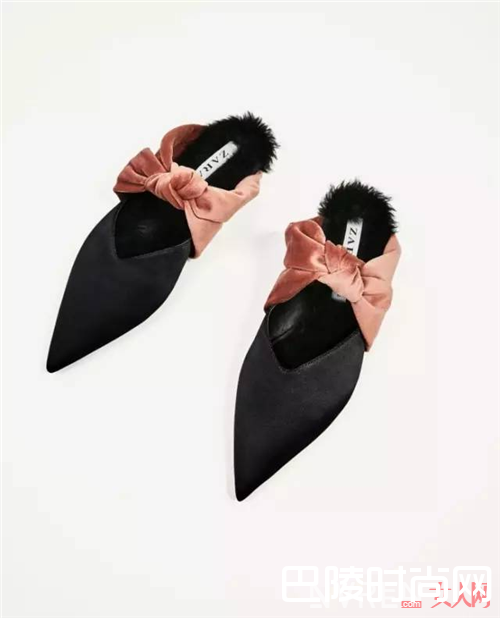 Zara蝴蝶结穆勒拖鞋_8款最时髦的拖鞋 这个盛夏美翻天