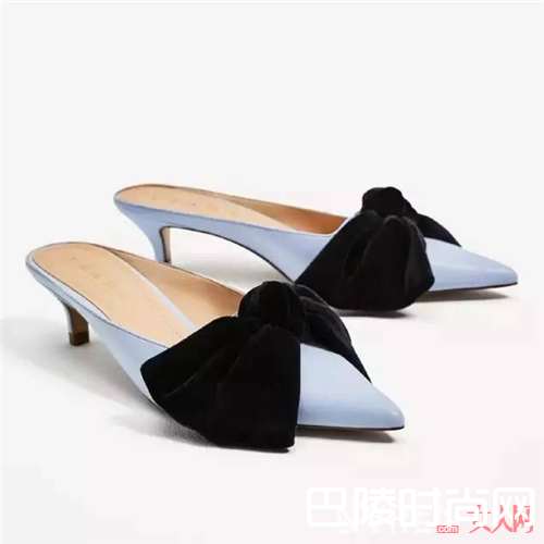 Zara蝴蝶结穆勒拖鞋_8款最时髦的拖鞋 这个盛夏美翻天