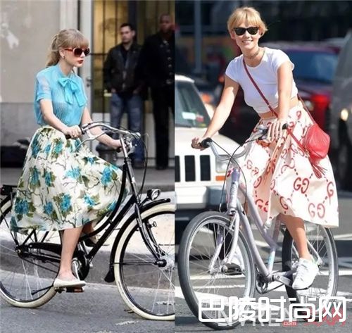 个性半裙如何穿搭?_带你在单车上放飞 优雅的都踩出Cycle chic