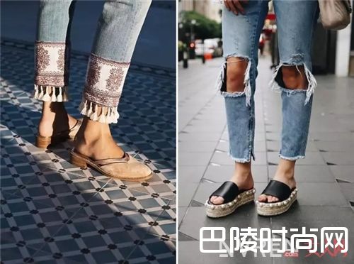 拖鞋怎么穿搭？_攒够本季这七大流行元素 让你美得不费劲