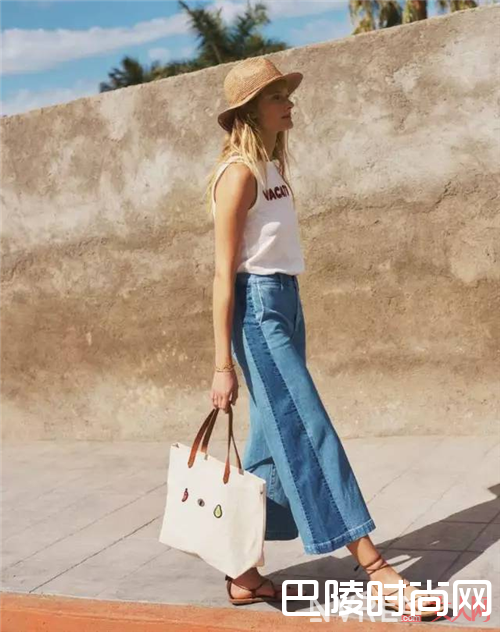 短一截牛仔阔腿裤介绍_夏天既想清凉又想时髦?这条裤子满足你