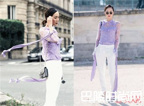 紫+白介绍_炎日下如何穿出清凉感？这几条配色建议请收下