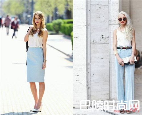 蓝+白介绍_炎日下如何穿出清凉感？这几条配色建议请收下