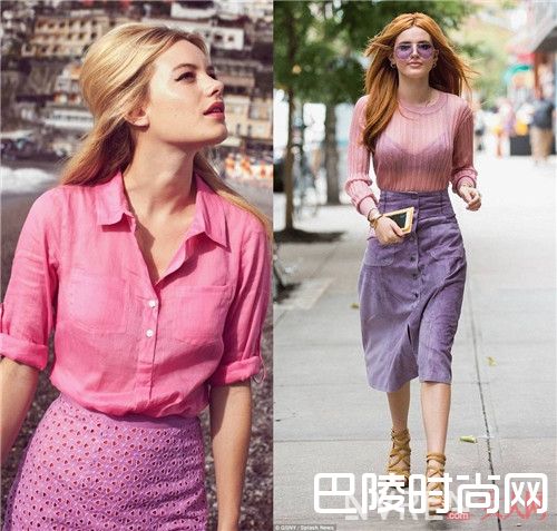 紫+粉介绍_炎日下如何穿出清凉感？这几条配色建议请收下