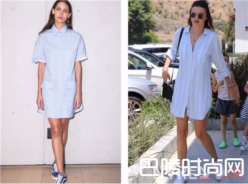 衬衫裙+运动鞋搭配介绍_今夏最潮搭配是什么 当然还是衬衫裙+平底鞋