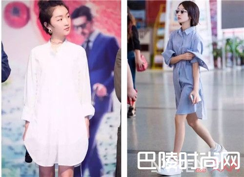 版型设计搭配_今夏最潮搭配是什么 当然还是衬衫裙+平底鞋