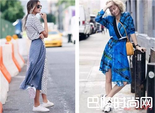 衬衫裙+运动鞋搭配介绍_今夏最潮搭配是什么 当然还是衬衫裙+平底鞋