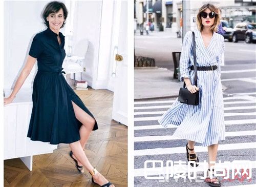 衬衫裙+平底凉鞋搭配介绍_今夏最潮搭配是什么 当然还是衬衫裙+平底鞋