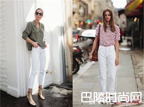 白色牛仔裤_都说白裤子难搭配，我看是你还不懂得这么穿