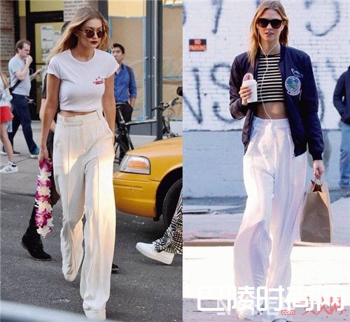 白色长款阔腿裤_都说白裤子难搭配，我看是你还不懂得这么穿