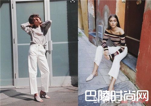 九分白色阔腿裤_都说白裤子难搭配，我看是你还不懂得这么穿
