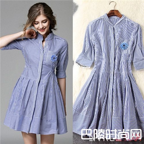 A字衬衫裙怎么打造甜美感觉_夏季最潮搭:街拍达人怎么搭配衬衫裙清凉十足又不失时尚？