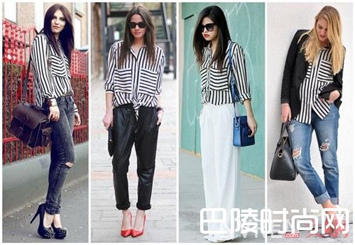 竖条纹衬衫搭配什么裤子时髦_竖条纹经典单品怎么时髦的穿?哪种竖条纹服饰是衣橱必备?