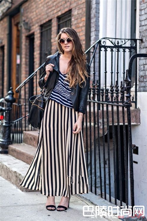 竖条纹裙装怎么塑造鲜明个性_竖条纹经典单品怎么时髦的穿?哪种竖条纹服饰是衣橱必备?