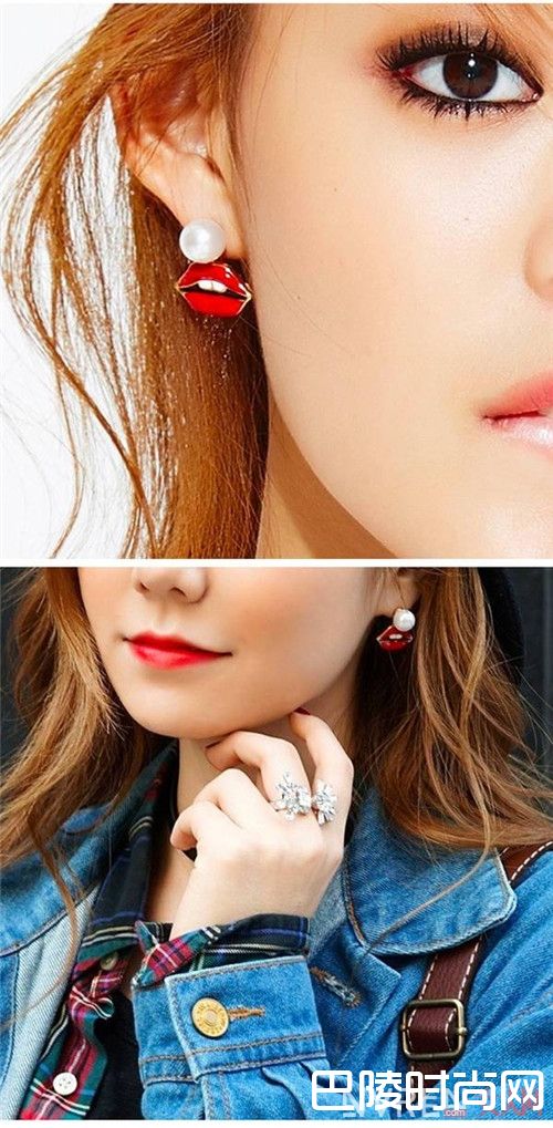 High Cheeks 珍珠红嘴唇耳钉 简介_夏日哪些配饰平价又精致？这些配饰戴上美上10个度！