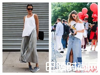 不同裙子搭配球鞋_这些裙子+球鞋的完美搭配，让你元气满满时髦满分！