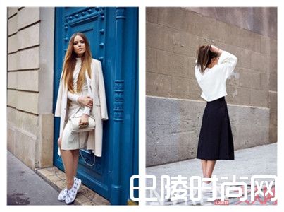 不同裙子搭配球鞋_这些裙子+球鞋的完美搭配，让你元气满满时髦满分！