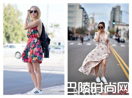 不同裙子搭配球鞋_这些裙子+球鞋的完美搭配，让你元气满满时髦满分！