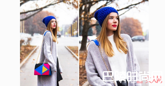 街拍达人教你用长款针织开衫搭配不同服饰，玩转秋天！_看街拍达人用长款针织开衫搭配不同服饰，玩转秋天！