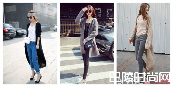 街拍达人教你用长款针织开衫搭配不同服饰，玩转秋天！_看街拍达人用长款针织开衫搭配不同服饰，玩转秋天！