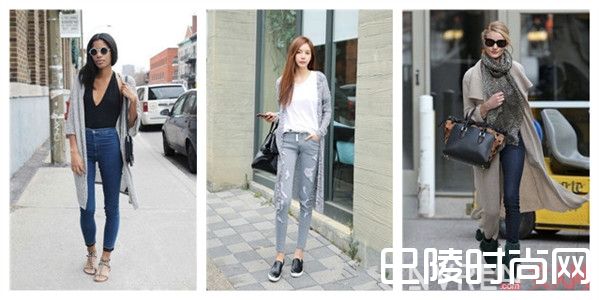 街拍达人教你用长款针织开衫搭配不同服饰，玩转秋天！_看街拍达人用长款针织开衫搭配不同服饰，玩转秋天！