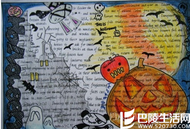 万圣节英文手抄报精选