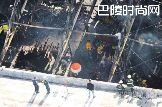 美国一仓库起火