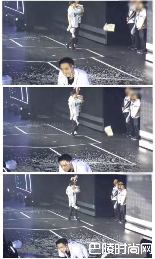 EXO演唱会张艺兴险被砸 弯身鞠躬幸好躲过易碎品（2）