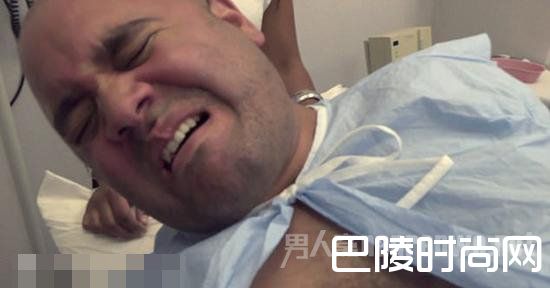 男子疼痛不已