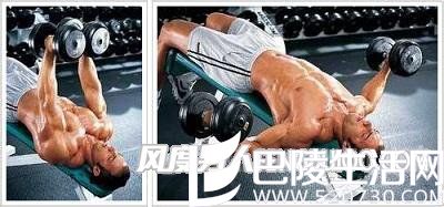 仰卧下斜哑铃飞鸟