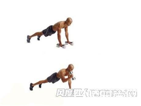 俯卧撑锤式弯举