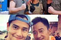 彭于晏探班吴京合照尽显肤色差 因戏结缘滚出来的感情 