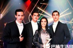 韦唯儿子近照曝光 三个混血儿子颜值超高 