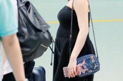 陈妍希现身机场孕味十足 与陈晓一路恩爱甜蜜