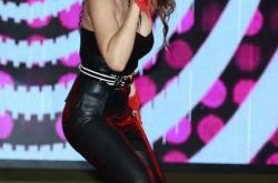 李玟皮裤电臀图片性感诱人 大飙歌艺秀臀引爆全场 