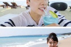 李易峰晒出海边日落照 疑似与唐嫣公布恋情 