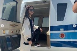 昆凌搭直升机上班 VIP奢华待遇老公安排的？