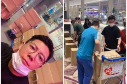 胡海泉四十箱口罩到位 人肉托运回武汉