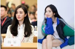 杨幂短发发型美炸 镜头前解扣马甲背心弹出深沟