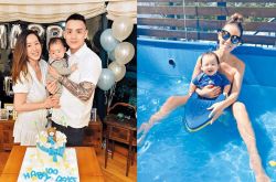 梁靖琪老公施隽贤 38岁抗疫在家带娃