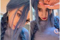 Baby深V罕见低胸爆半球 超有料蓝发新造型曝光