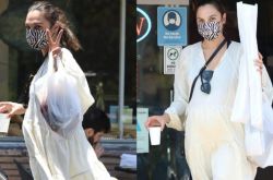 盖尔·加朵怀孕第三胎 挺孕肚状态绝佳比YA